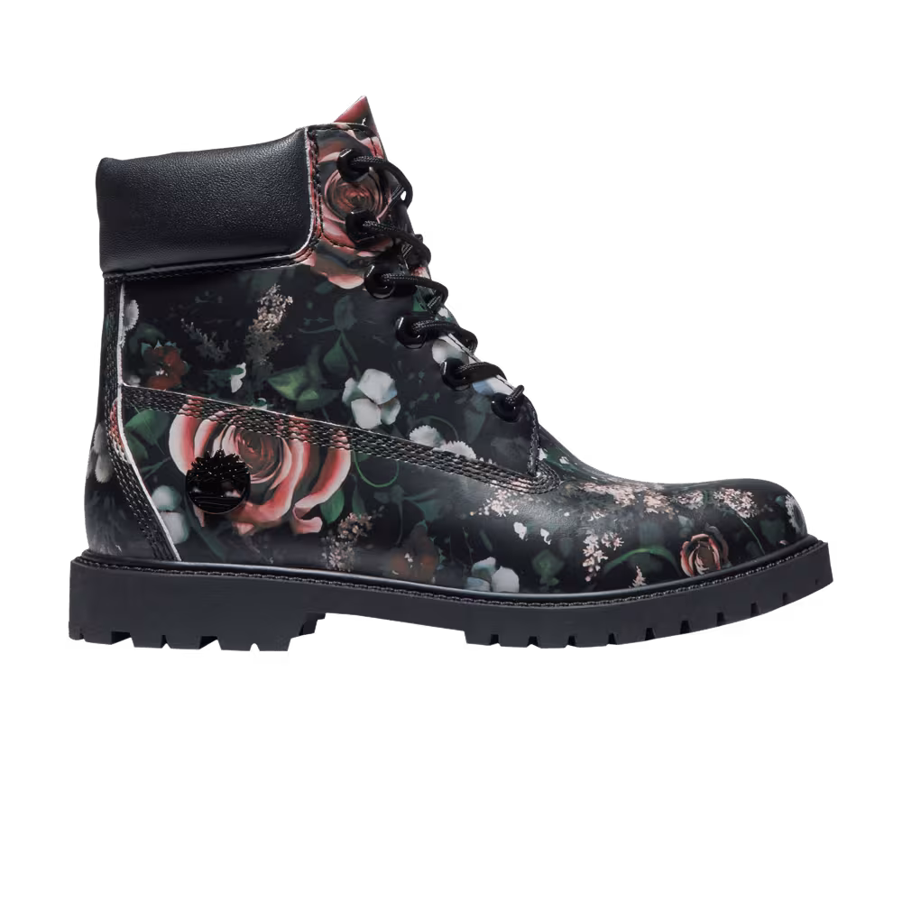 Timberland Women's 6 Inch Premium Boot Black Floral