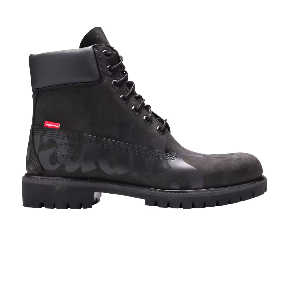 Supreme x Timberland 6 Inch Premium Waterproof Boot Big Logo - Black