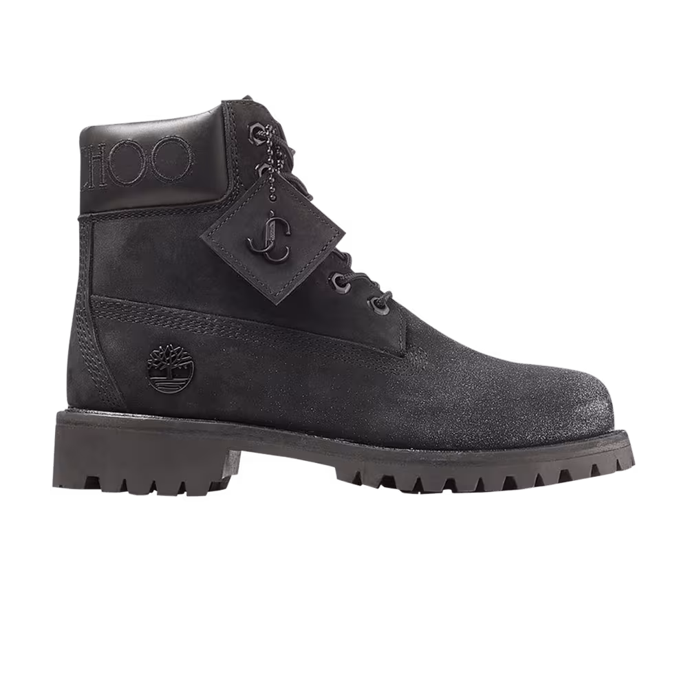 Jimmy Choo x Timberland 6 Inch Premium Boot Black Glitter