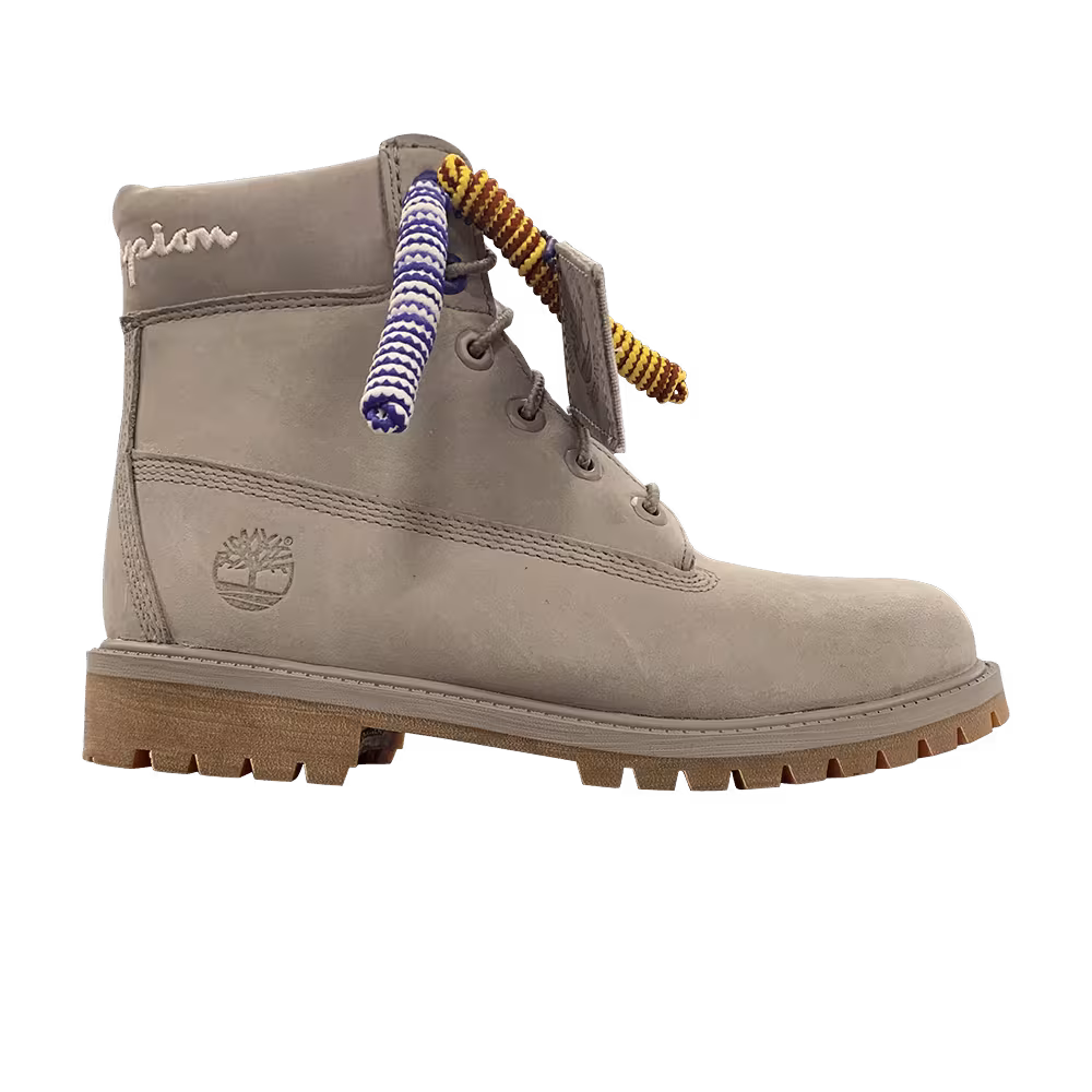 Champion x Timberland 6 Inch Premium Waterproof Boots Grey Nubuck