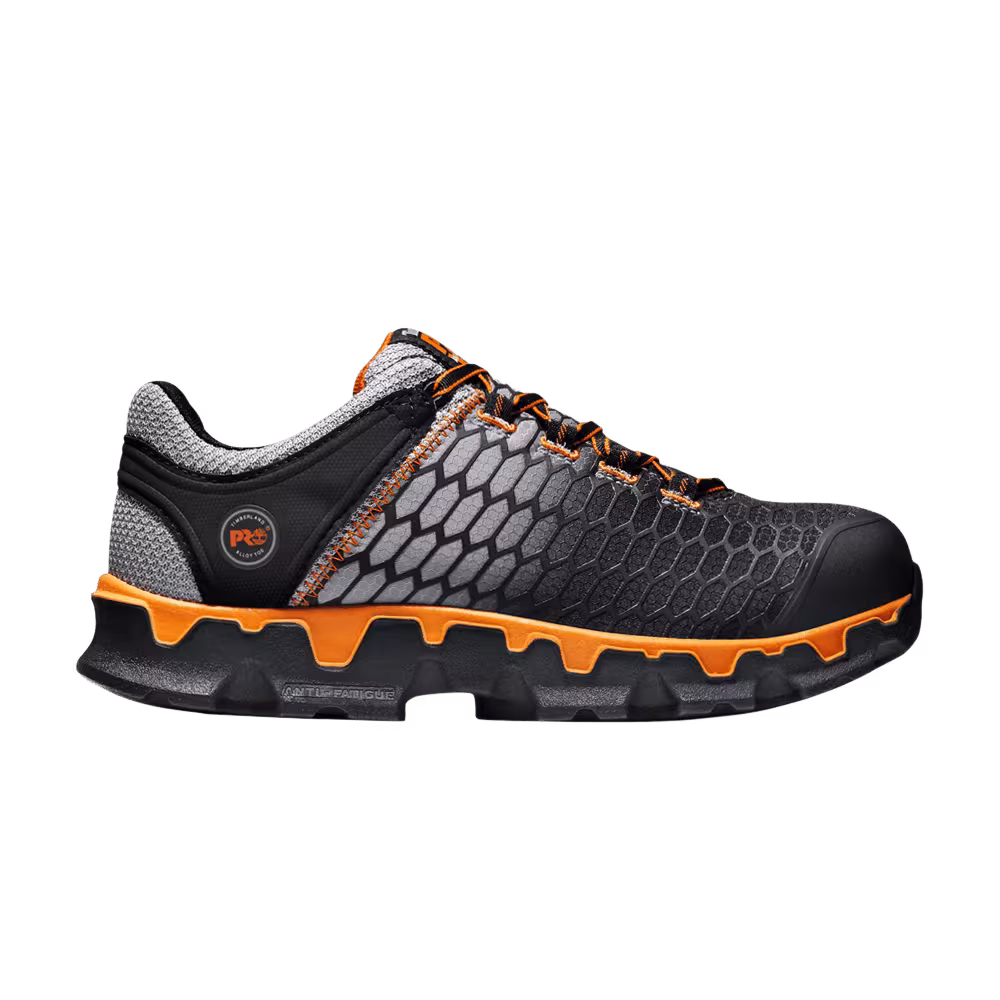 Timberland Pro Powertrain Sport Alloy Toe Work Sneaker Grey Orange