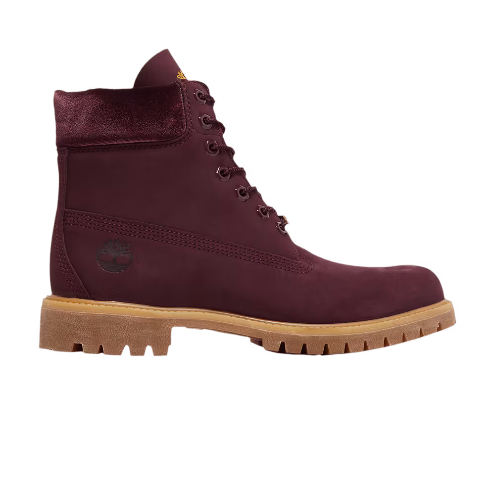 DTLR x Timberland 6 Inch Premium Boot Burgundy Velvet