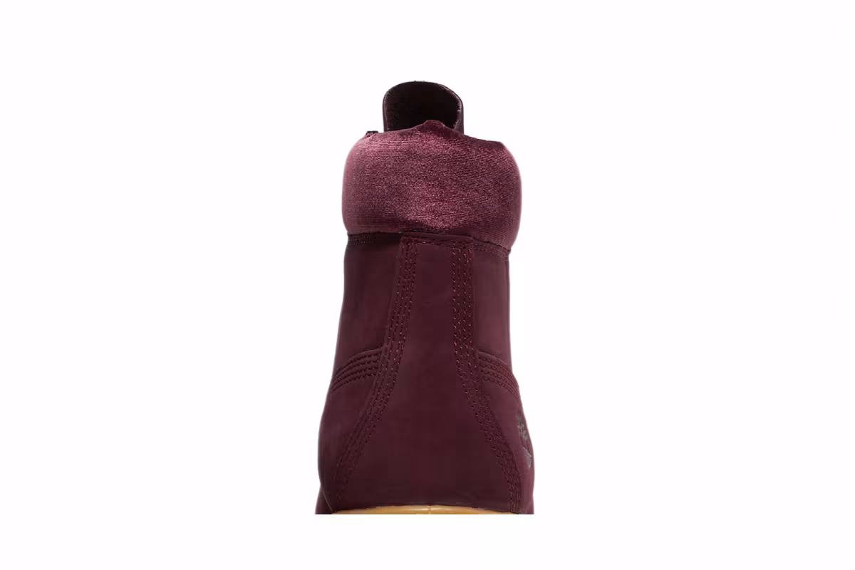 DTLR x Timberland 6 Inch Premium Boot Burgundy Velvet, view 8