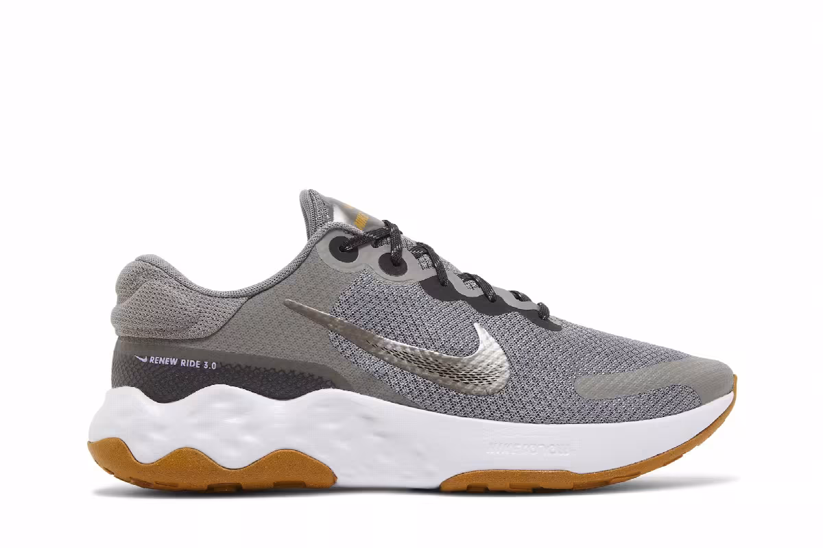 Nike Renew Ride 3 Pewter Gold Suede, view 2