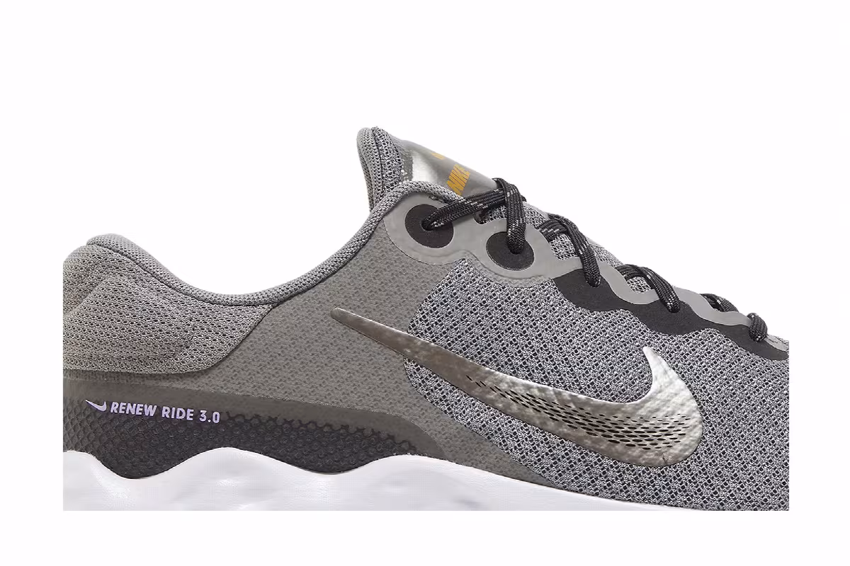 Nike Renew Ride 3 Pewter Gold Suede, view 3