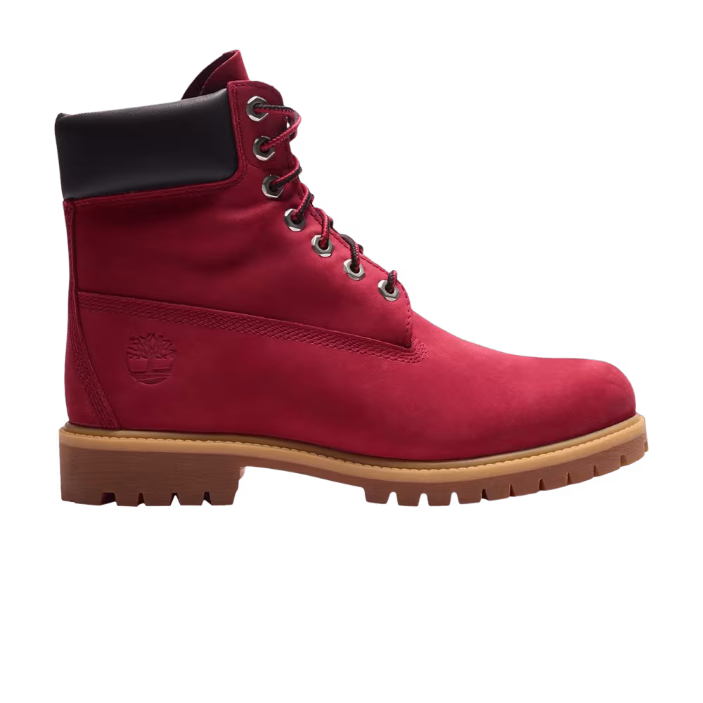 Timberland 6 Inch Premium Waterproof Boot Dark Red Nubuck