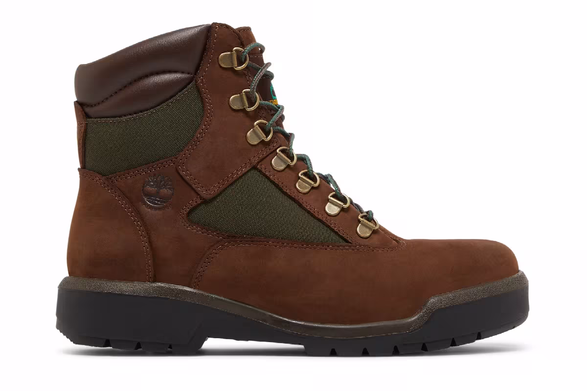 Timberland 6 Inch Field Boot Brown Olive Green, view 2