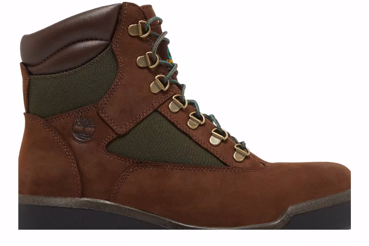 Timberland 6 Inch Field Boot Brown Olive Green, view 3