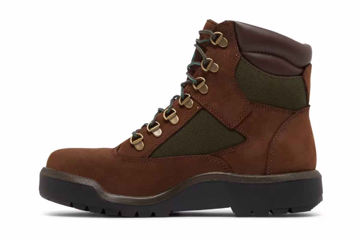 Timberland 6 Inch Field Boot Brown Olive Green, view 4