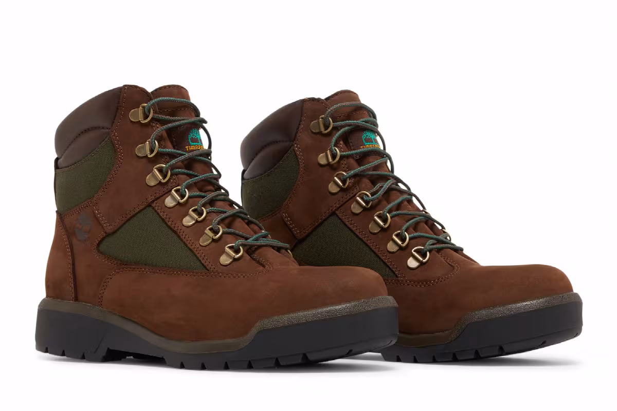 Timberland 6 Inch Field Boot Brown Olive Green, view 9