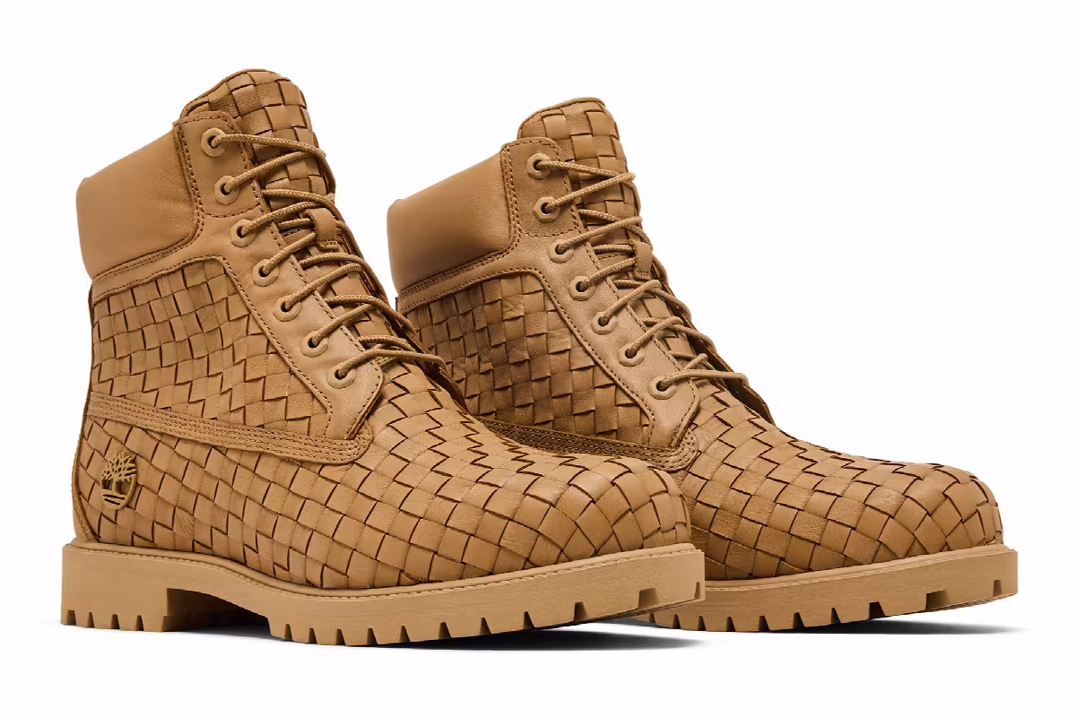 Timberland 6 Inch Premium Boot Woven Medium Beige Full Grain, view 9