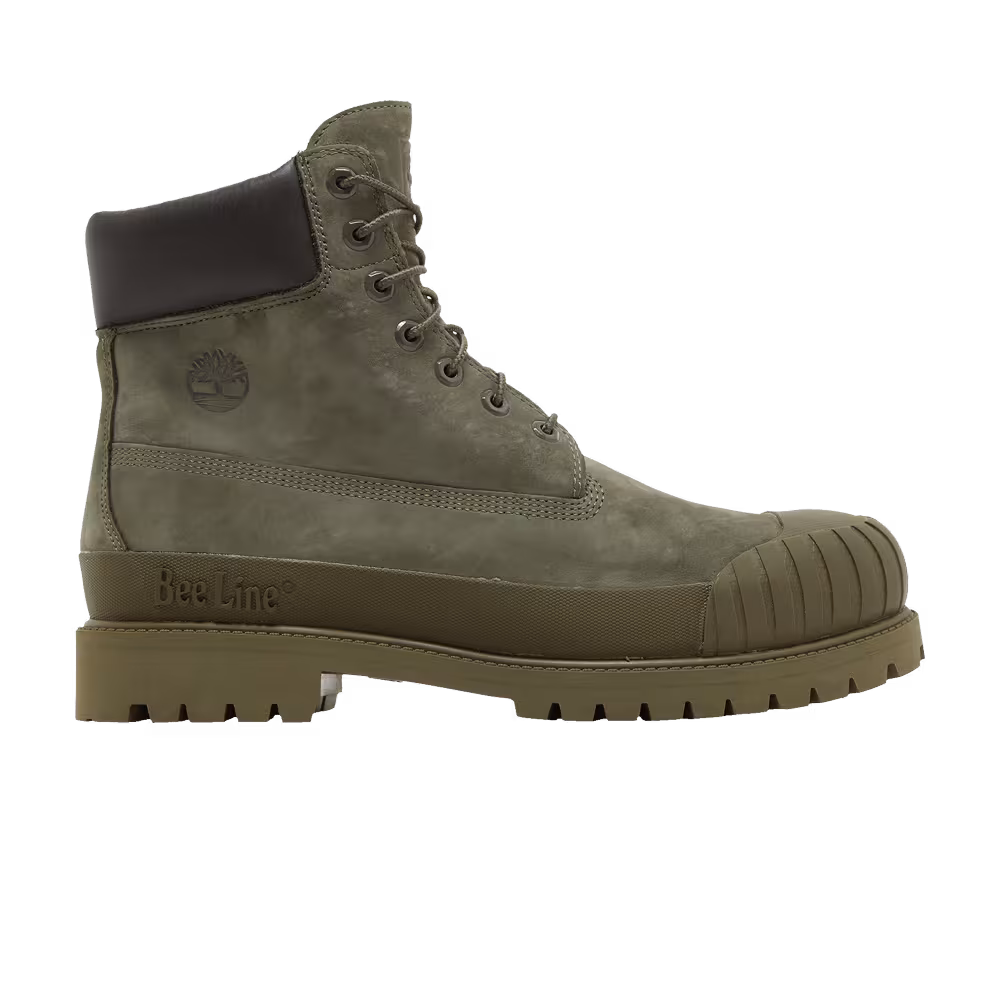 Bee Line x Timberland 6 Inch Premium Rubber Toe Boot Dark Green