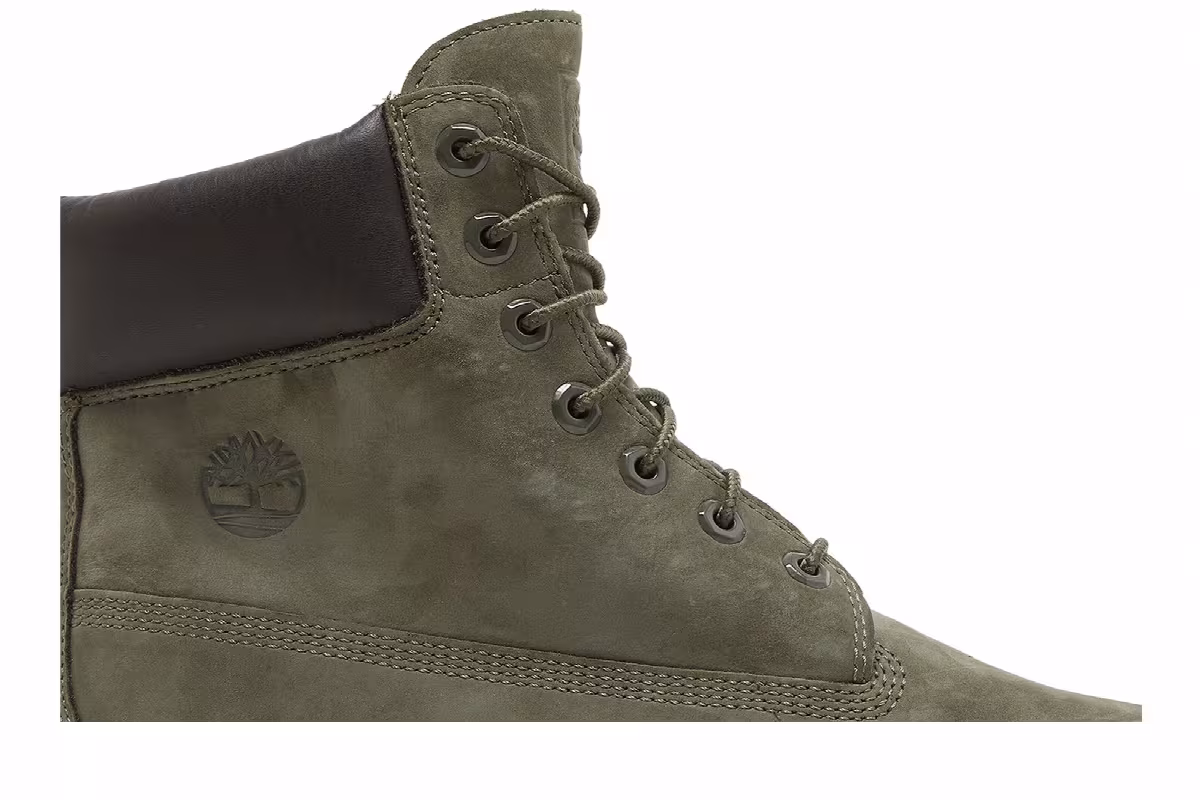 Bee Line x Timberland 6 Inch Premium Rubber Toe Boot Dark Green, view 3