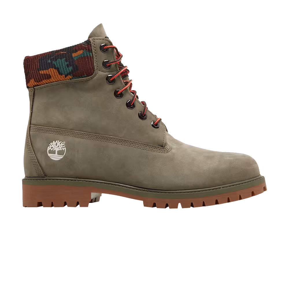 Timberland 6 Inch Heritage Warm Lined Boot Dark Green Camo