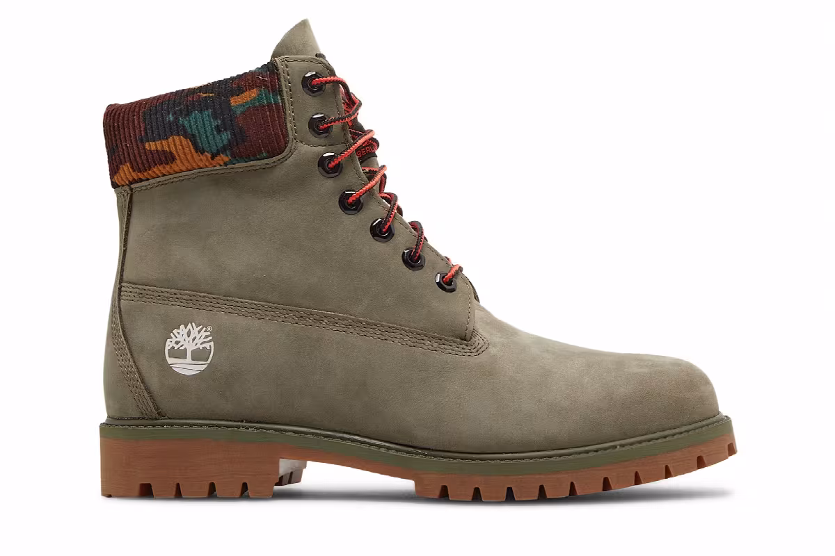 Timberland 6 Inch Heritage Warm Lined Boot Dark Green Camo, view 2