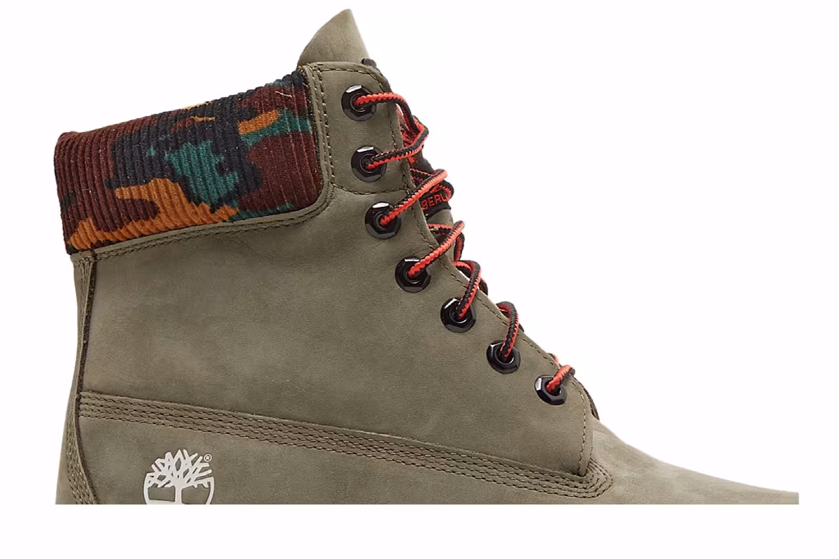 Timberland 6 Inch Heritage Warm Lined Boot Dark Green Camo, view 3
