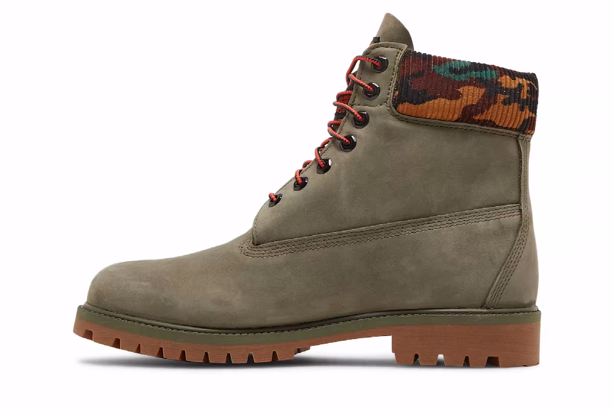 Timberland 6 Inch Heritage Warm Lined Boot Dark Green Camo, view 4