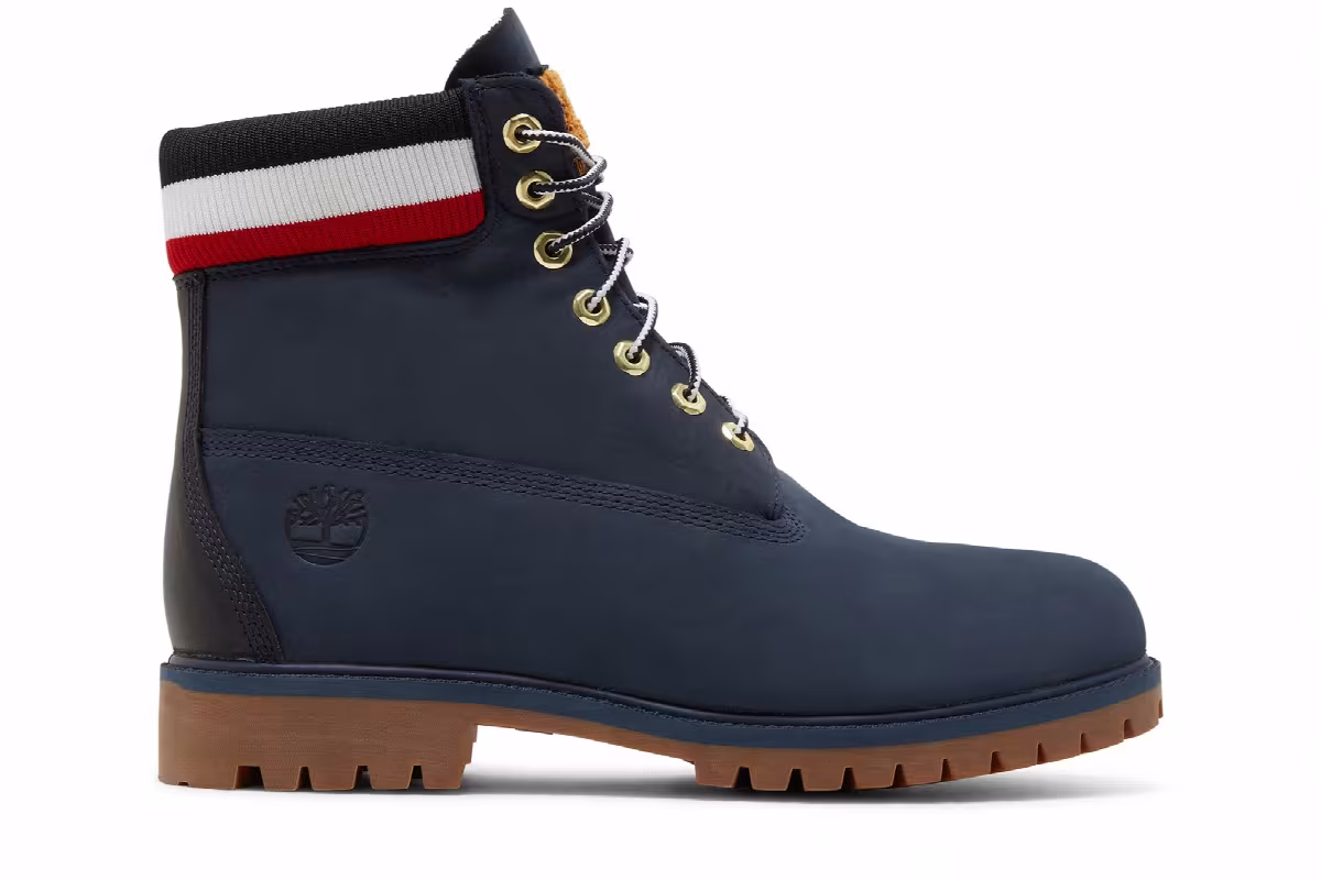 Timberland 6 Inch Heritage Warm Lined Boot Navy Red, view 2