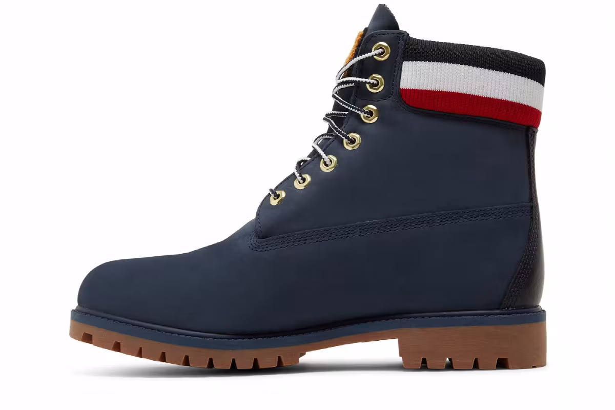 Timberland 6 Inch Heritage Warm Lined Boot Navy Red, view 4