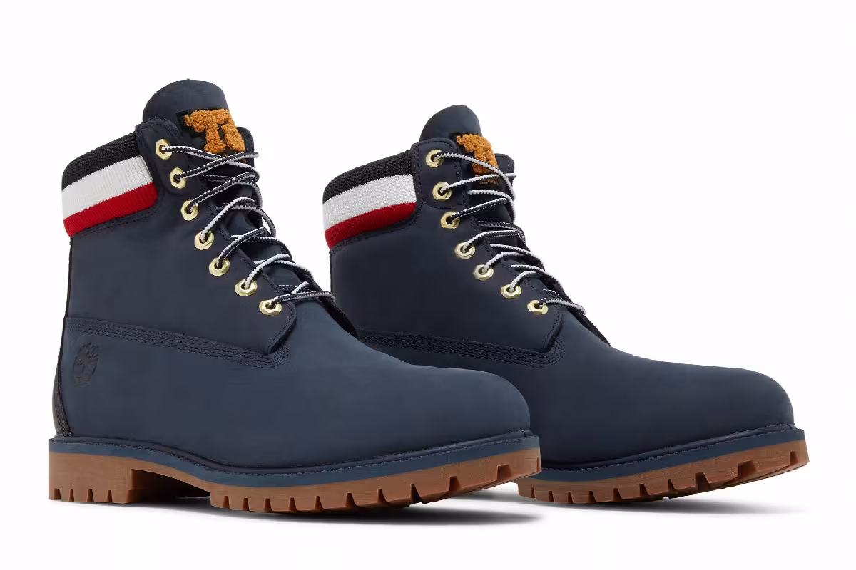 Timberland 6 Inch Heritage Warm Lined Boot Navy Red, view 9