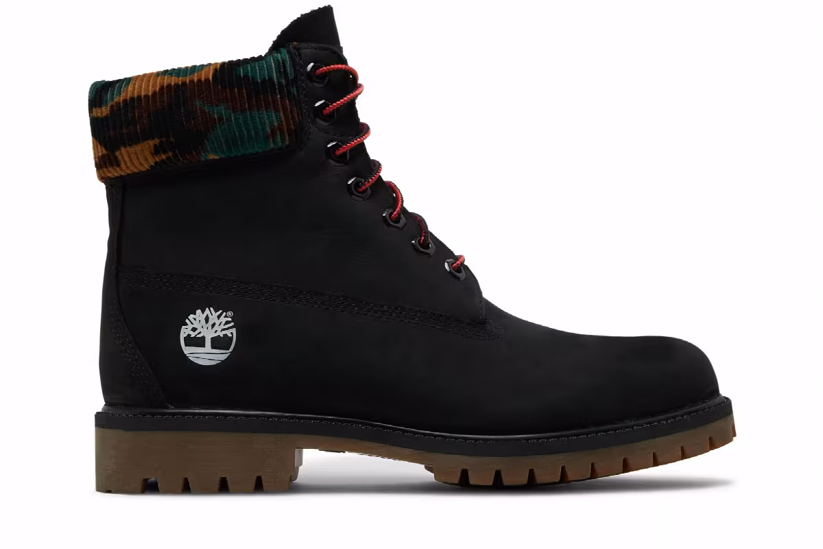 Timberland 6 Inch Heritage Warm Lined Boot Black Camo, view 2