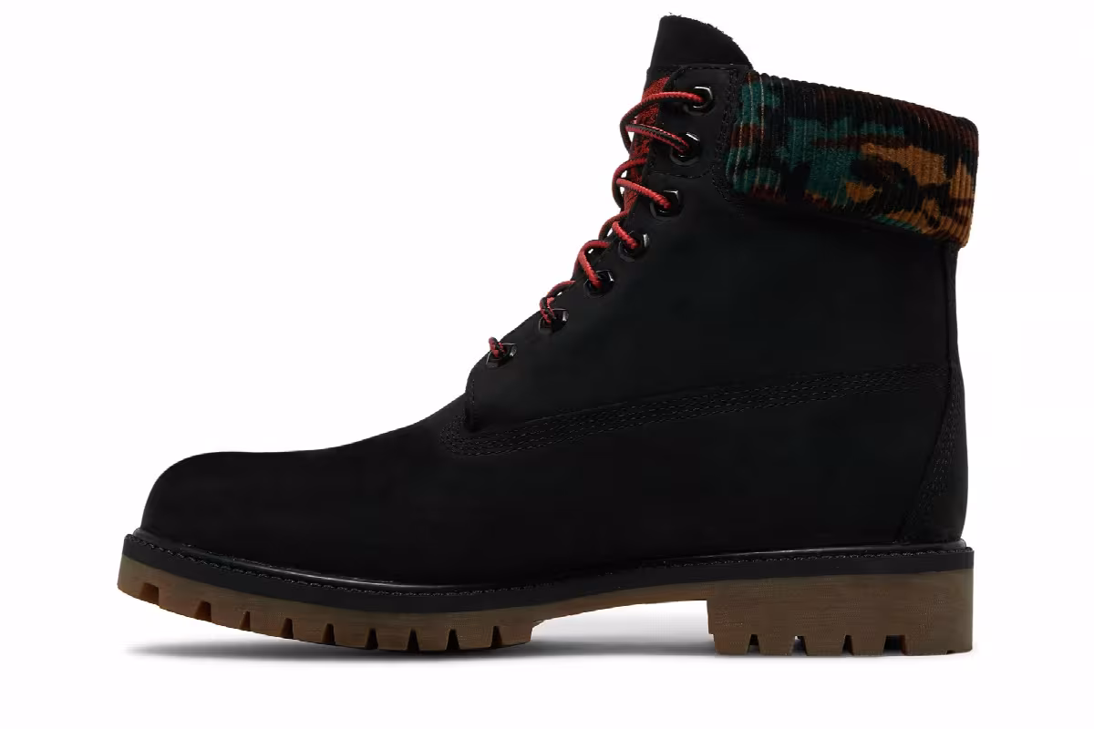 Timberland 6 Inch Heritage Warm Lined Boot Black Camo, view 4
