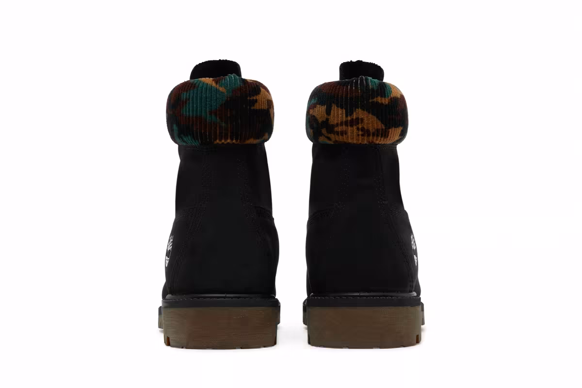 Timberland 6 Inch Heritage Warm Lined Boot Black Camo, view 7