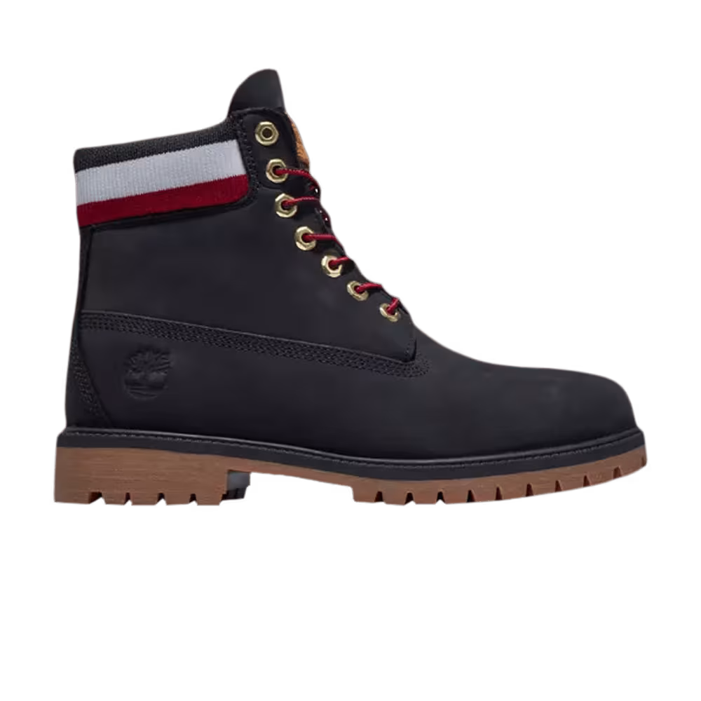 Timberland 6 Inch Heritage Warm Lined Boot Black Red