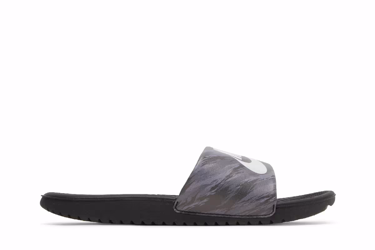 Nike Kawa SE Slide GS Black Pure Platinum Camo, view 2