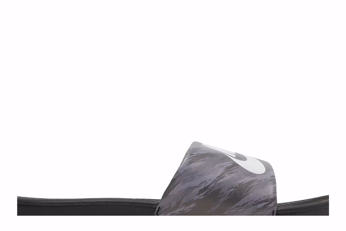Nike Kawa SE Slide GS Black Pure Platinum Camo, view 3