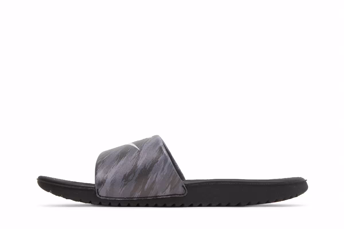 Nike Kawa SE Slide GS Black Pure Platinum Camo, view 4