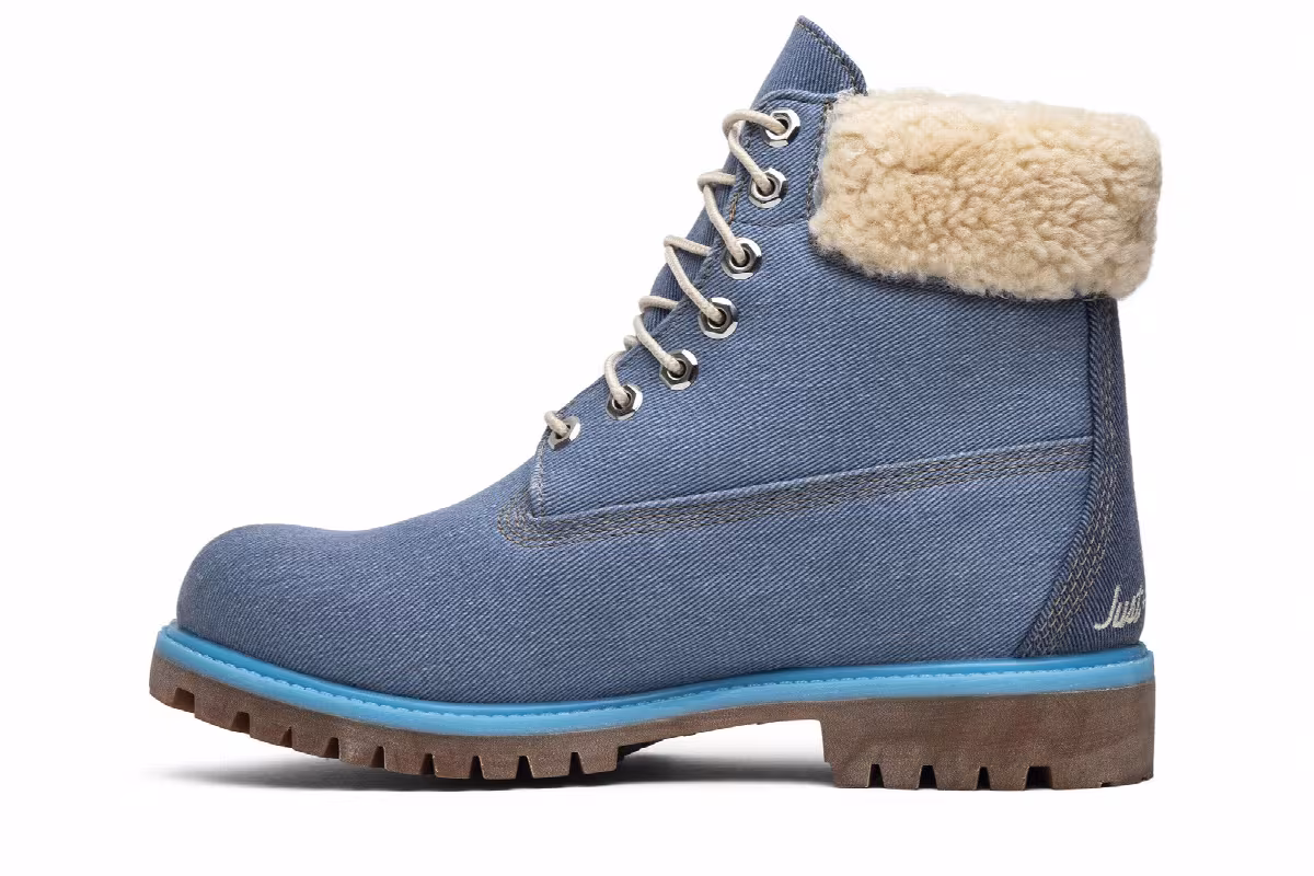 Just Don x Timberland 6 Inch Fabric Boot Blue, view 4