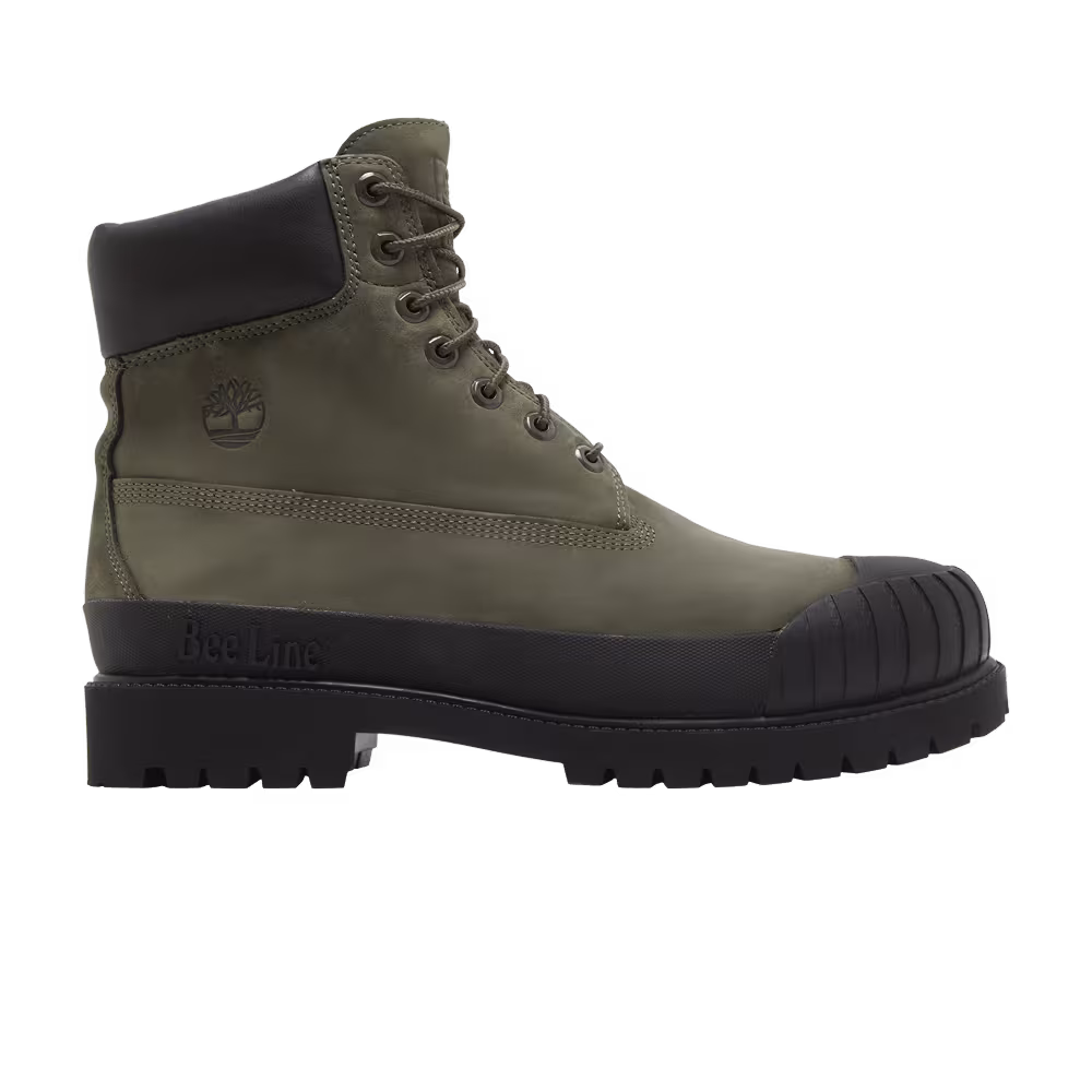 Bee Line x Timberland 6 Inch Premium Rubber Toe Boot Dark Green