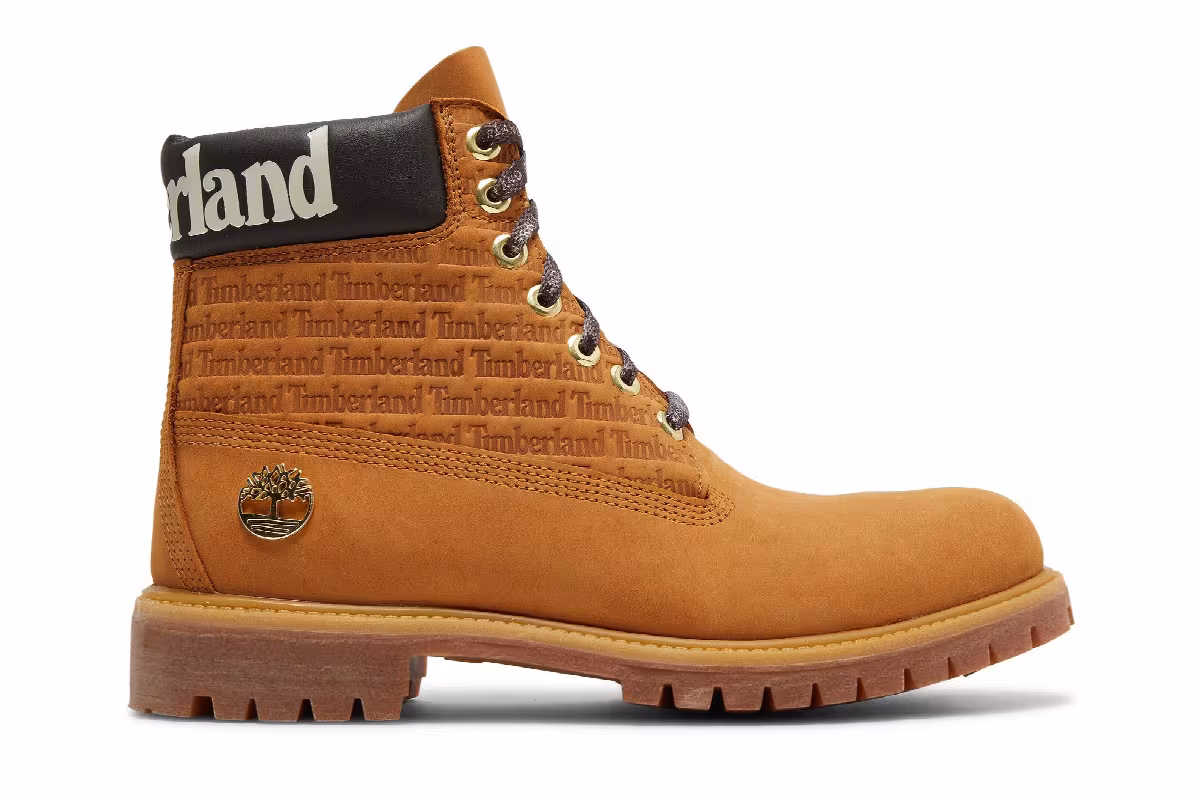 Timberland 6 Inch Premium Boot Repeat Logo - Wheat, view 2