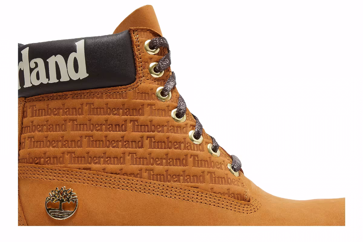 Timberland 6 Inch Premium Boot Repeat Logo - Wheat, view 3