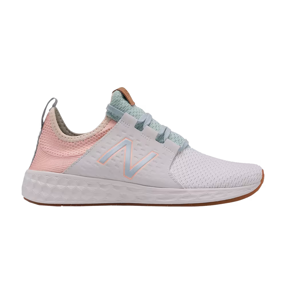 New Balance Women's Fresh Foam Cruzv1 Reissue Wide White Cloud Pink