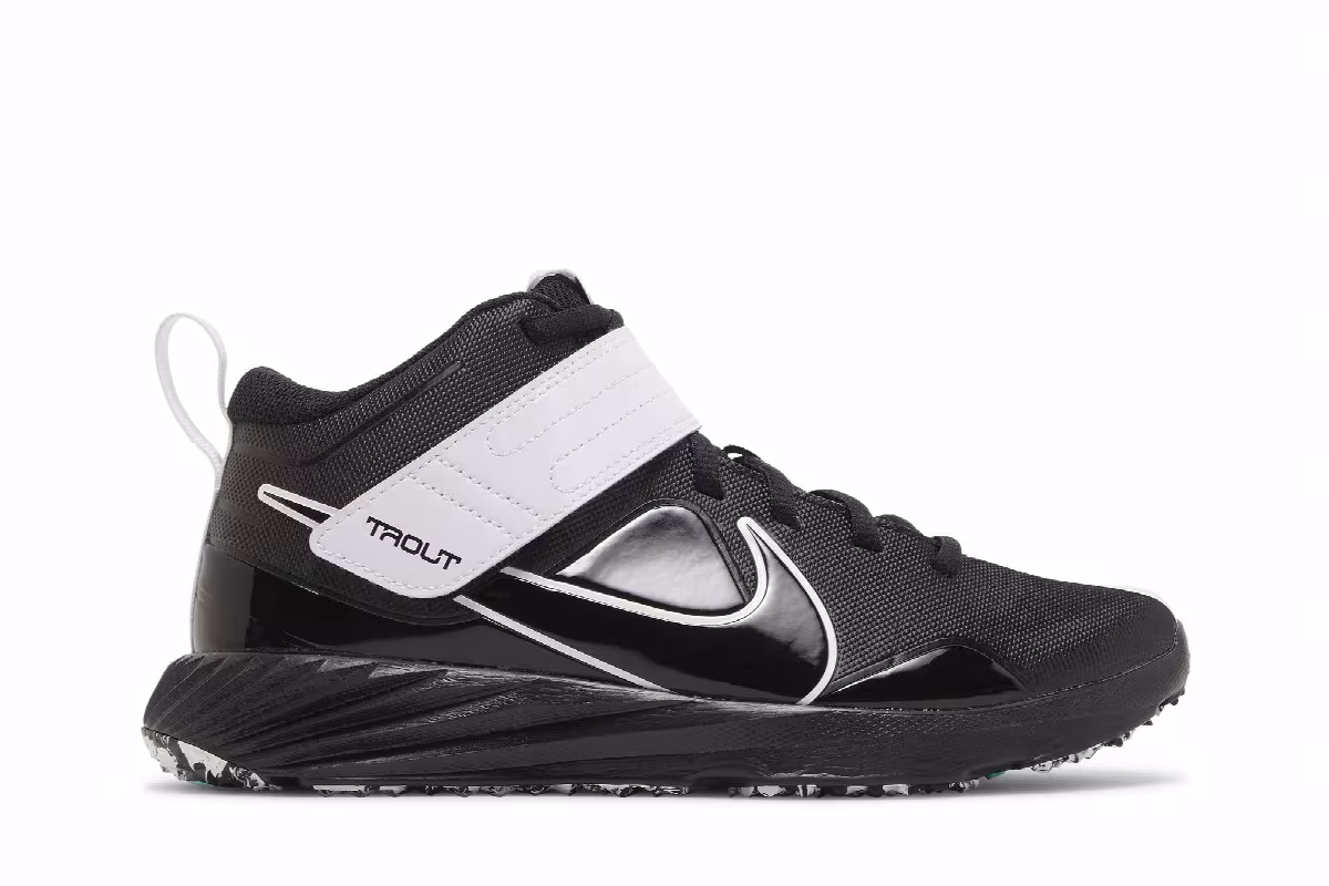Nike Force Trout 7 Turf GS Black Dynamic Turquoise, view 2