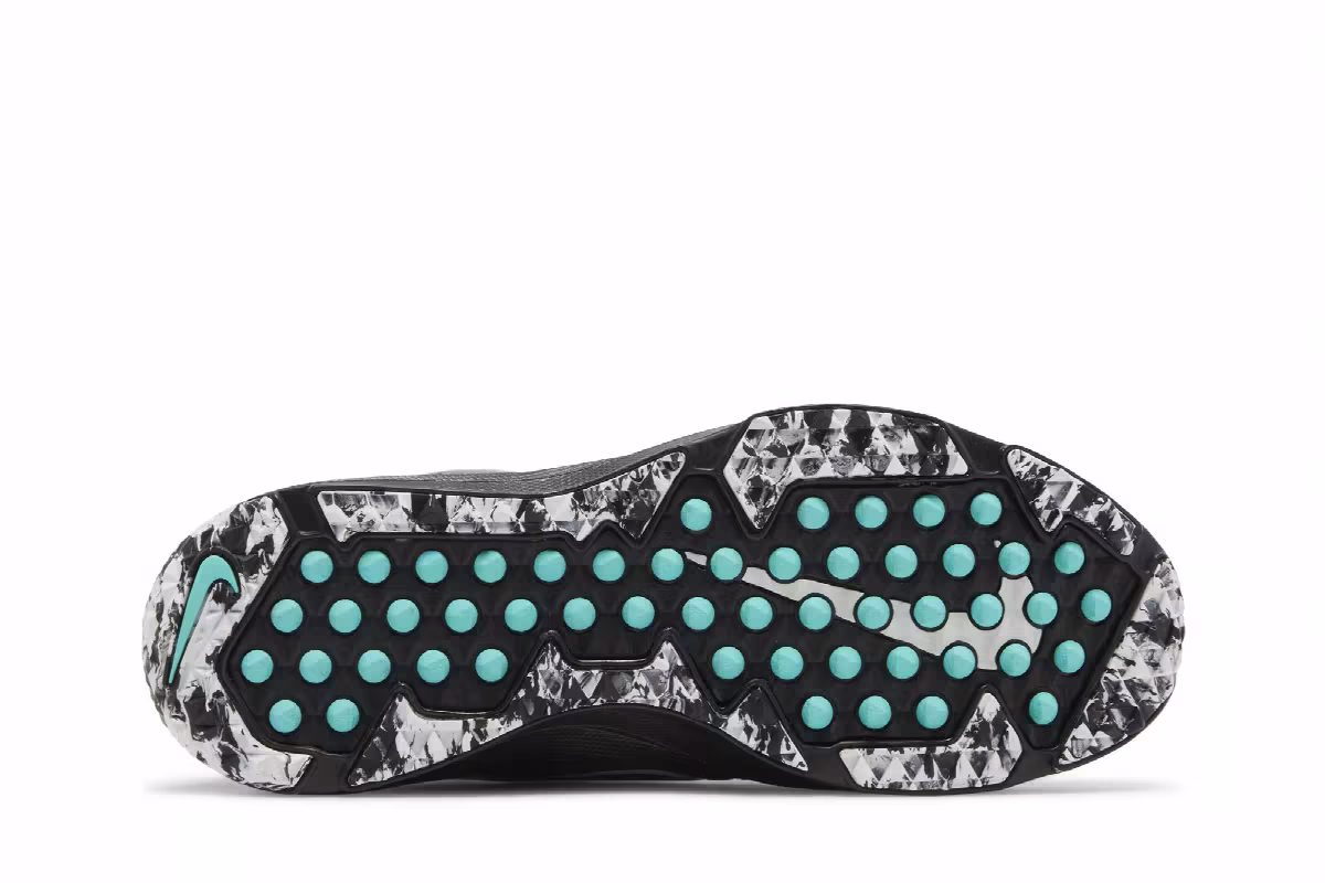 Nike Force Trout 7 Turf GS Black Dynamic Turquoise, view 5