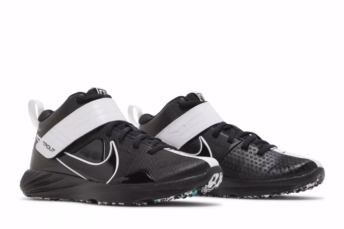 Nike Force Trout 7 Turf GS Black Dynamic Turquoise, view 9