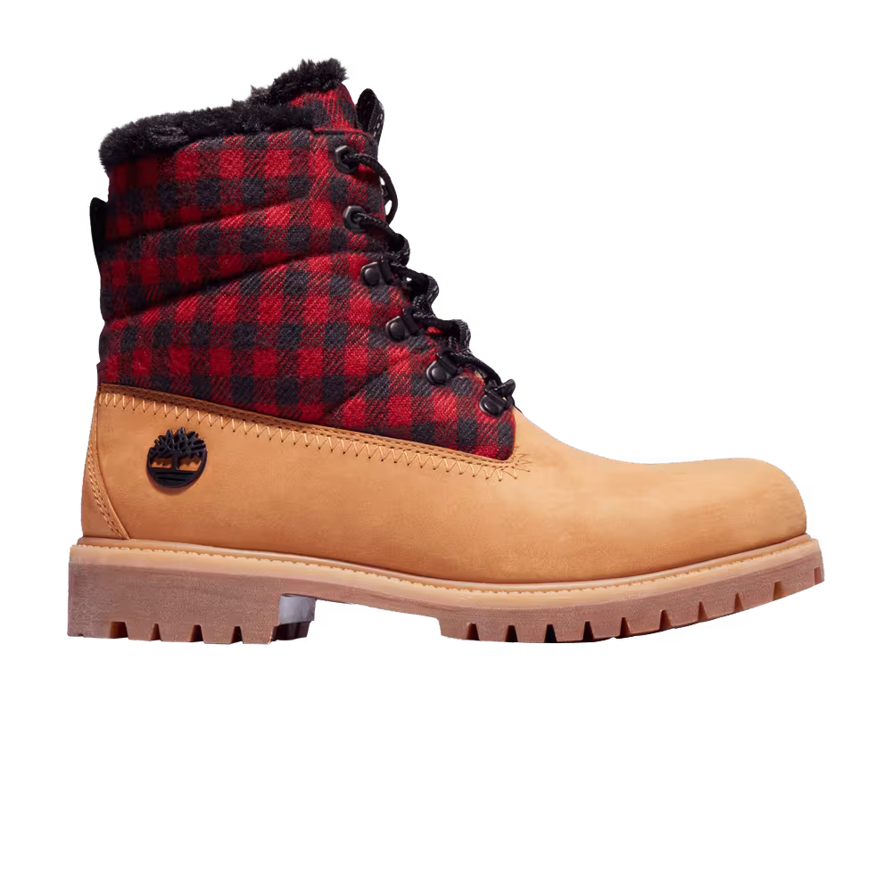 Timberland 6 Inch Heritage Puffer Waterproof Boot Wheat Plaid