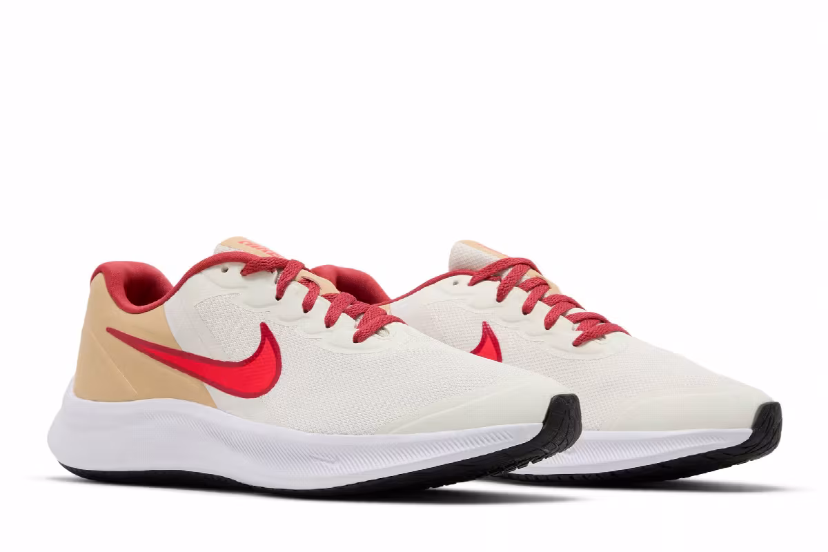 Nike Star Runner 3 GS Sail Bright Crimson, view 9