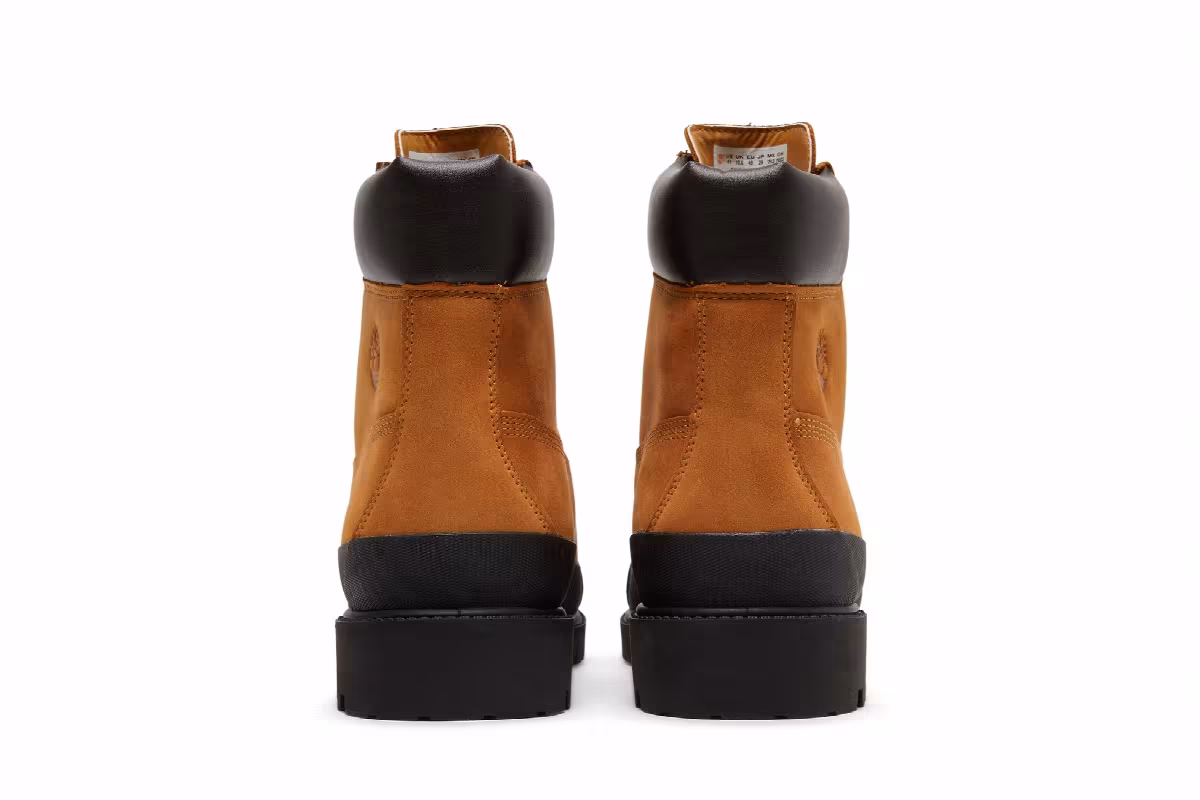 Timberland 6 Inch Premium Rubber Toe Boot Wheat Black, view 7