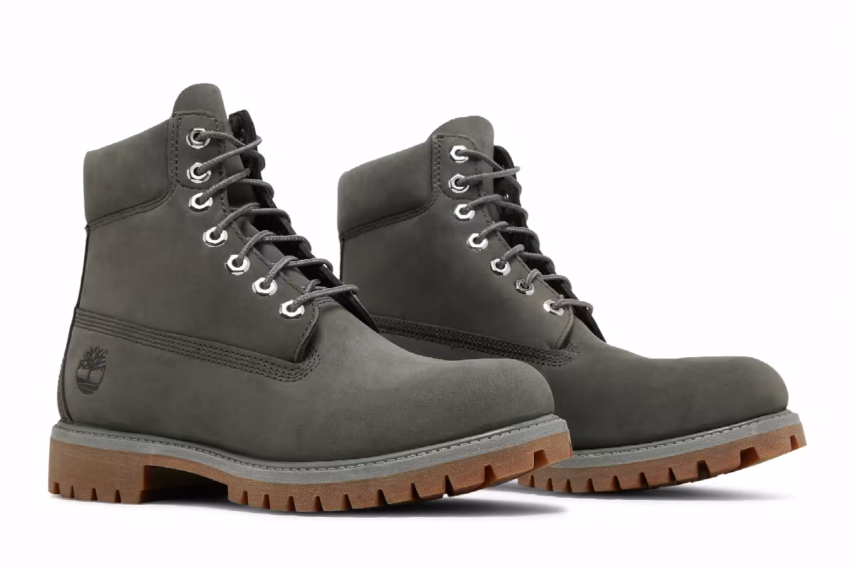 Timberland 6 Inch Waterproof Premium Boot Dark Grey, view 9