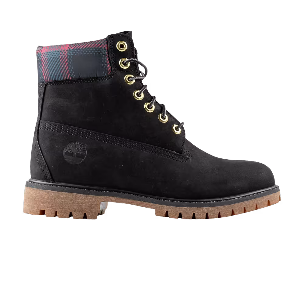 Timberland 6 Inch Premium Waterproof Boot Black Plaid