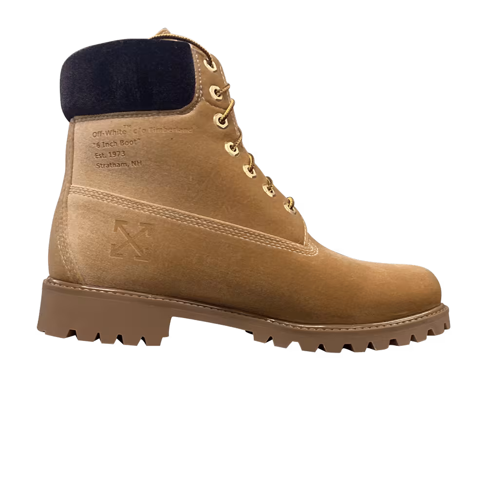 Off-White x Timberland 6 Inch Textile Waterproof Boot Wheat
