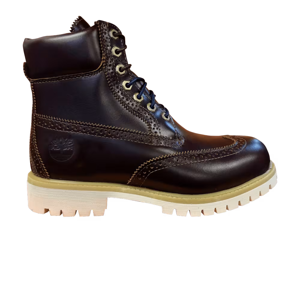 Timberland 6 Inch Premium Brogue Boot Wide Brown