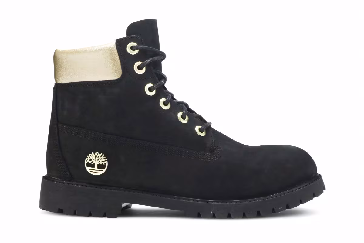 Timberland 6 Inch Premium Waterproof Boot Gold Collar, view 2