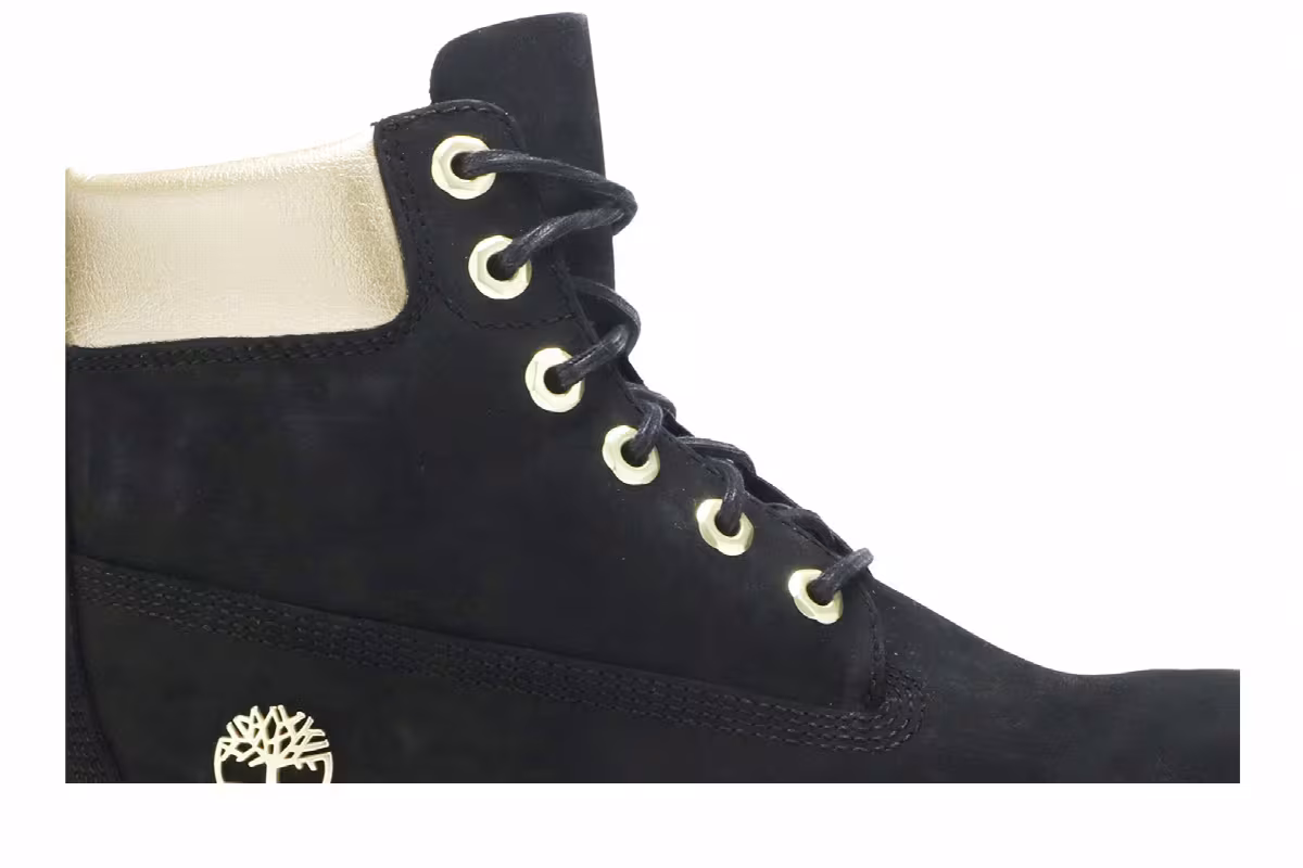 Timberland 6 Inch Premium Waterproof Boot Gold Collar, view 3