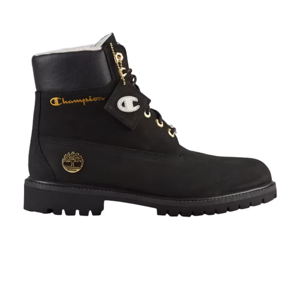 Champion x Timberland 6 Inch Premium WP Warm-Lined Black