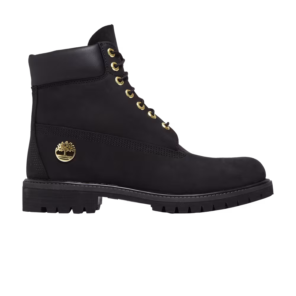 Timberland 6 Inch Premium Waterproof Boot Black Gold